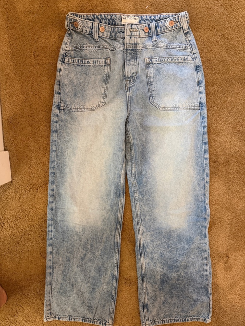 We The Free Light Palmer cuffed baggy Jeans